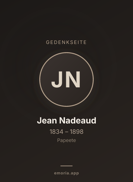 Gedenkportrait von Jean Nadeaud