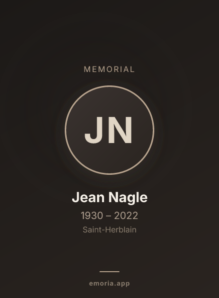 Memorial portrait of Jean Nagle