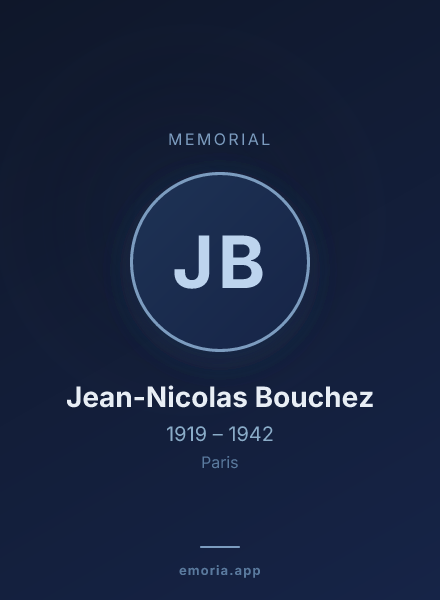 Memorial portrait of Jean-Nicolas Bouchez