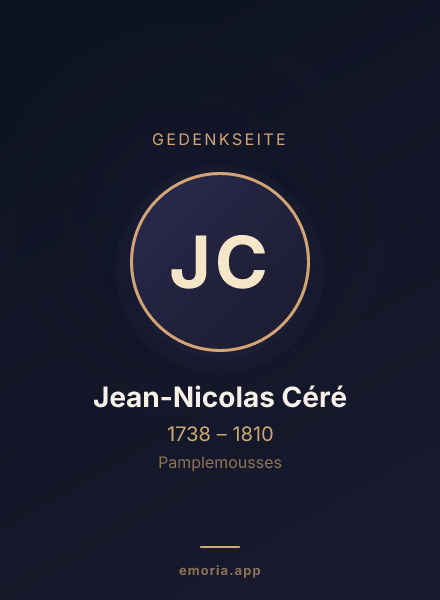 Gedenkportrait von Jean-Nicolas Céré