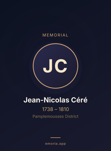 Memorial portrait of Jean-Nicolas Céré