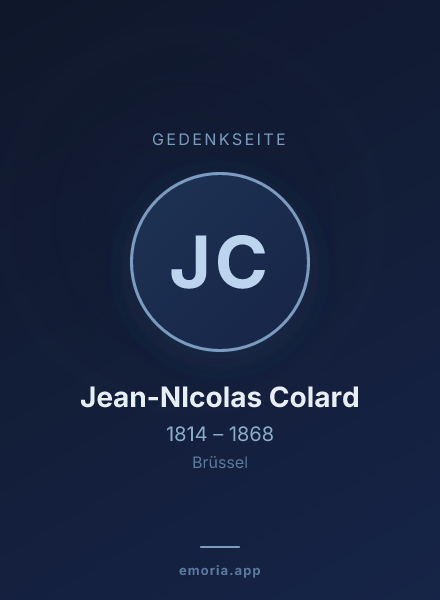 Gedenkportrait von Jean-NIcolas Colard