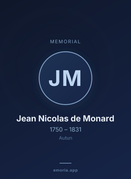 Memorial portrait of Jean Nicolas de Monard