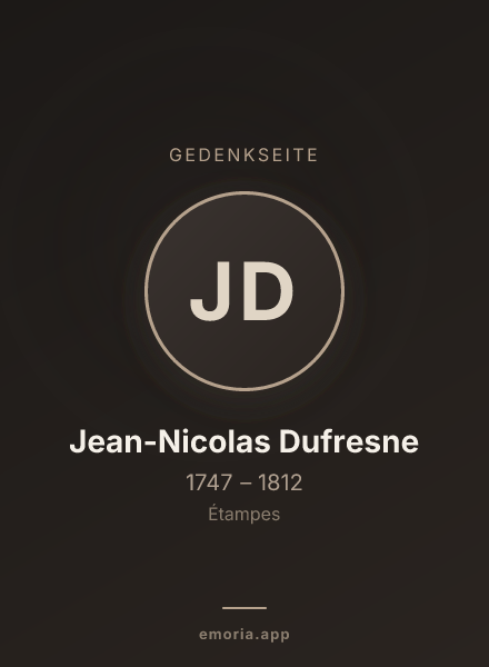 Gedenkportrait von Jean-Nicolas Dufresne