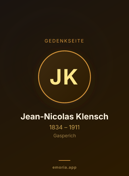 Gedenkportrait von Jean-Nicolas Klensch