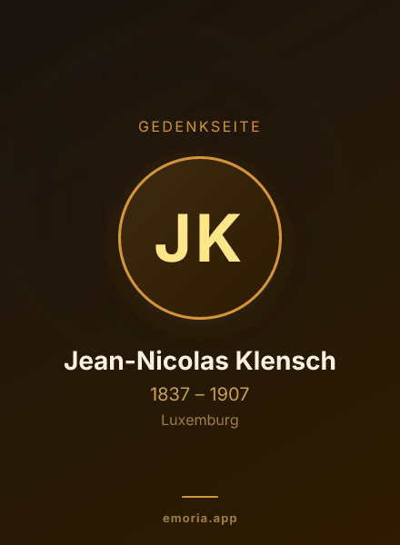 Gedenkportrait von Jean-Nicolas Klensch