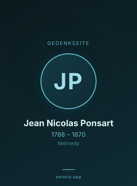 Gedenkportrait von Jean Nicolas Ponsart