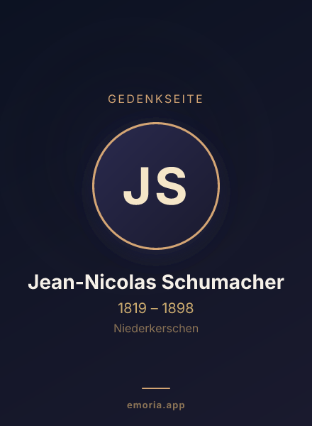 Gedenkportrait von Jean-Nicolas Schumacher