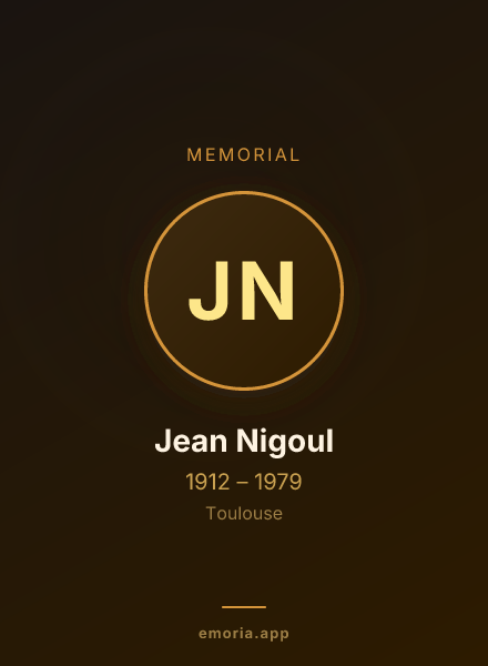 Memorial portrait of Jean Nigoul