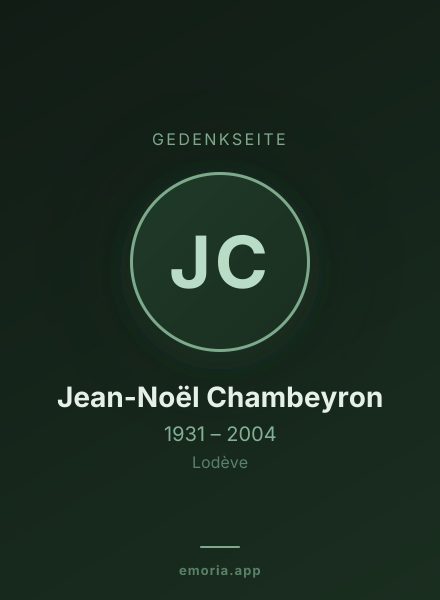 Gedenkportrait von Jean-Noël Chambeyron