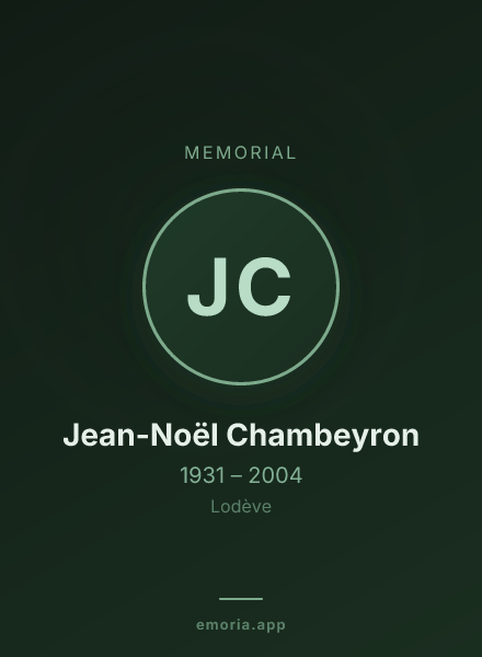 Memorial portrait of Jean-Noël Chambeyron