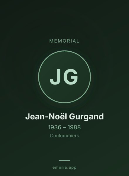 Memorial portrait of Jean-Noël Gurgand