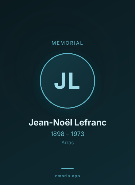 Memorial portrait of Jean-Noël Lefranc