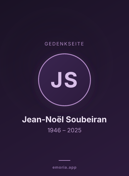 Gedenkportrait von Jean-Noël Soubeiran