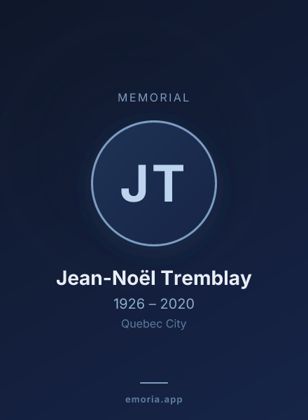 Memorial portrait of Jean-Noël Tremblay