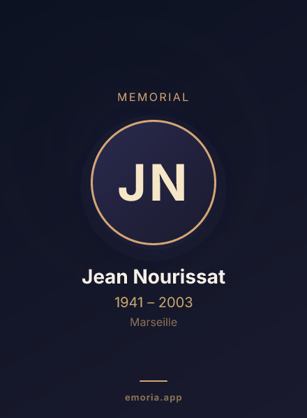 Memorial portrait of Jean Nourissat