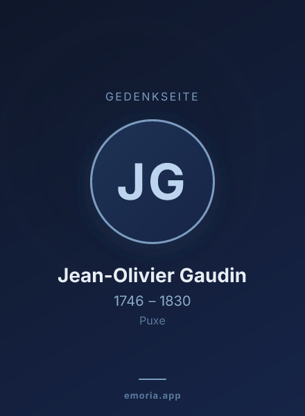 Gedenkportrait von Jean-Olivier Gaudin