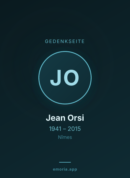 Gedenkportrait von Jean Orsi