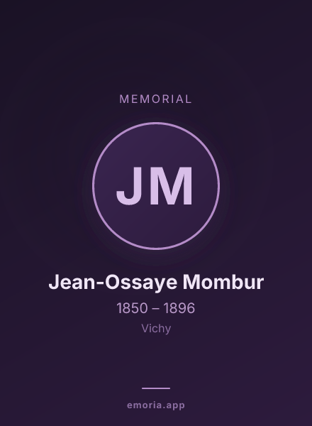 Memorial portrait of Jean-Ossaye Mombur