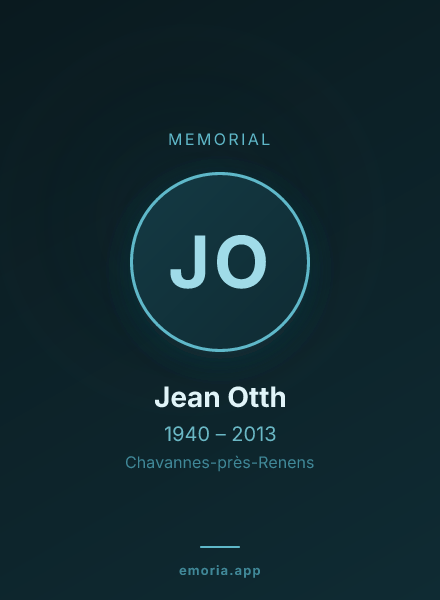 Memorial portrait of Jean Otth