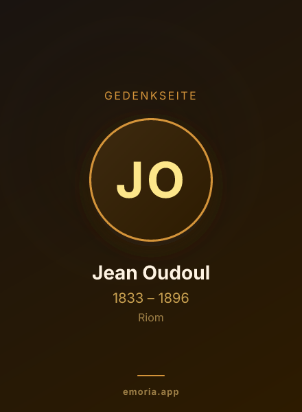 Gedenkportrait von Jean Oudoul