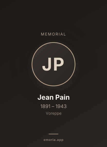 Memorial portrait of Jean Pain