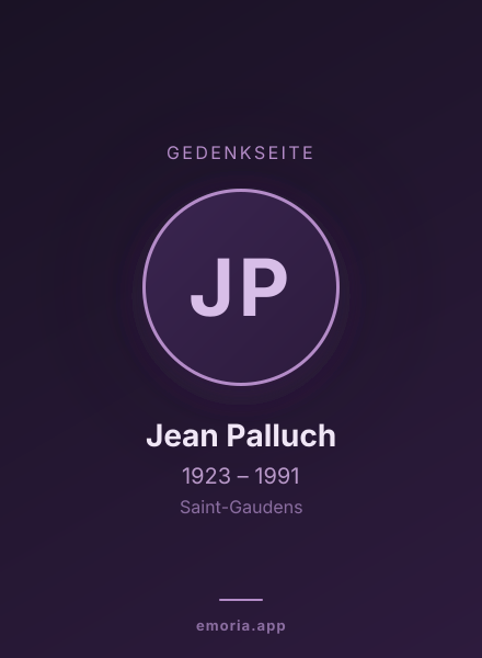 Gedenkportrait von Jean Palluch