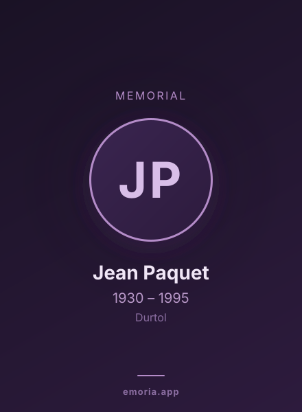 Memorial portrait of Jean Paquet