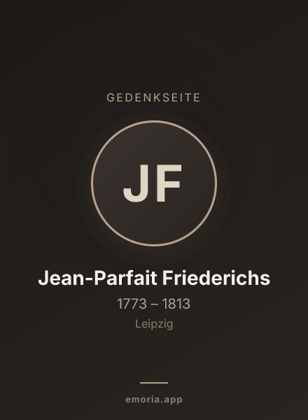 Gedenkportrait von Jean-Parfait Friederichs