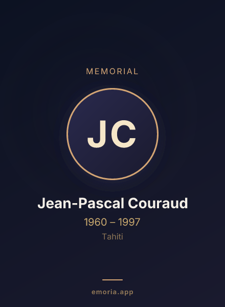Memorial portrait of Jean-Pascal Couraud