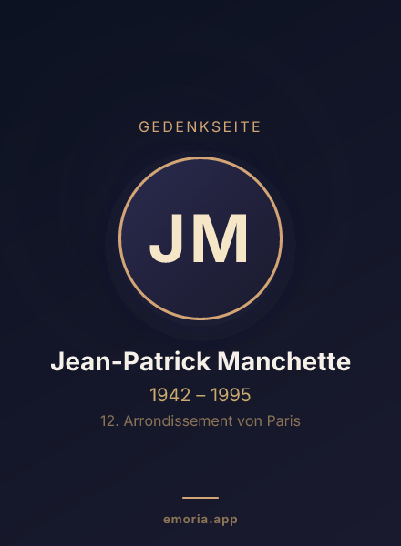 Gedenkportrait von Jean-Patrick Manchette