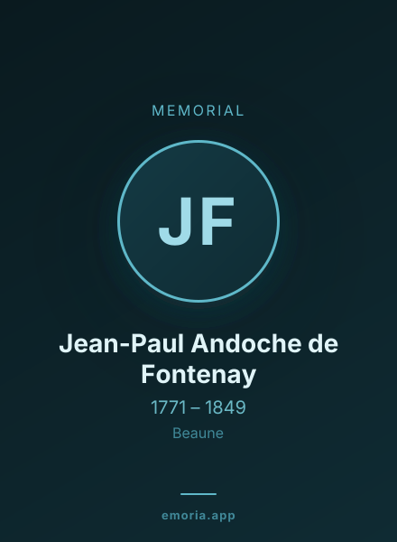 Memorial portrait of Jean-Paul Andoche de Fontenay