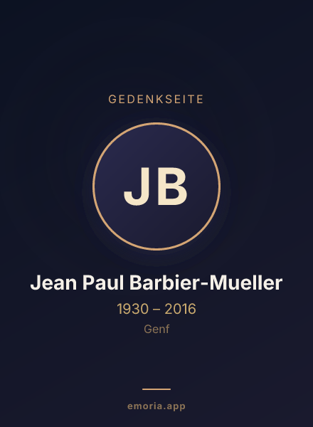 Gedenkportrait von Jean Paul Barbier-Mueller