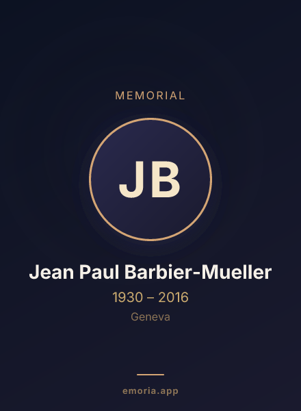 Memorial portrait of Jean Paul Barbier-Mueller