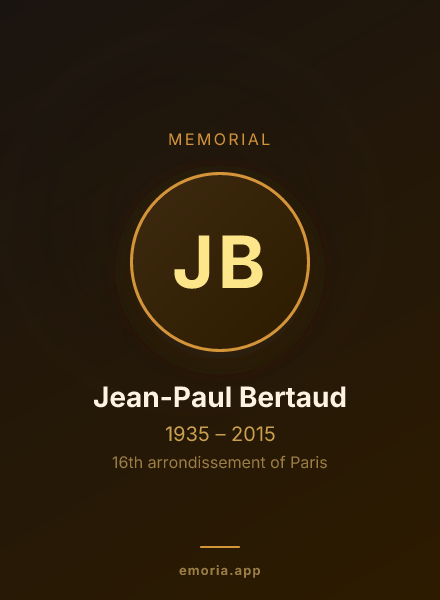 Memorial portrait of Jean-Paul Bertaud