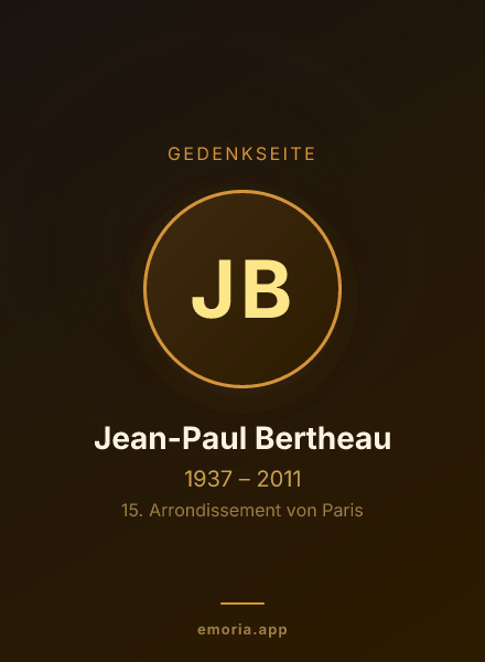 Gedenkportrait von Jean-Paul Bertheau