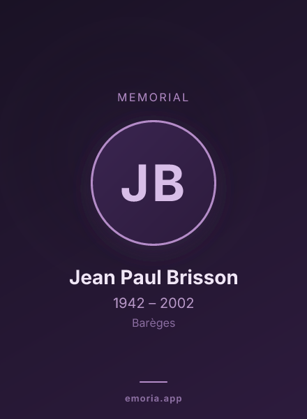 Memorial portrait of Jean Paul Brisson
