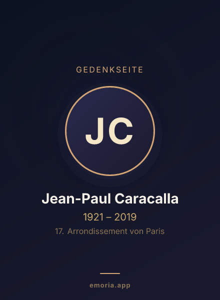 Gedenkportrait von Jean-Paul Caracalla