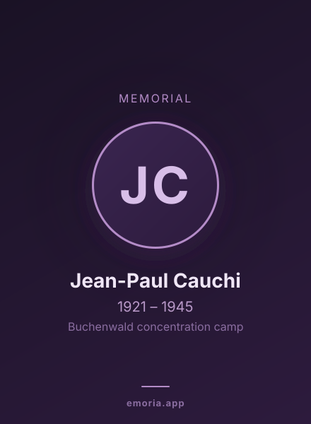 Memorial portrait of Jean-Paul Cauchi