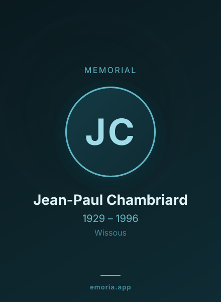 Memorial portrait of Jean-Paul Chambriard