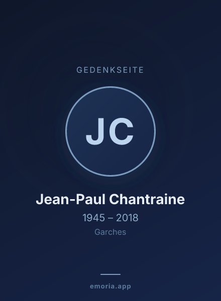 Gedenkportrait von Jean-Paul Chantraine