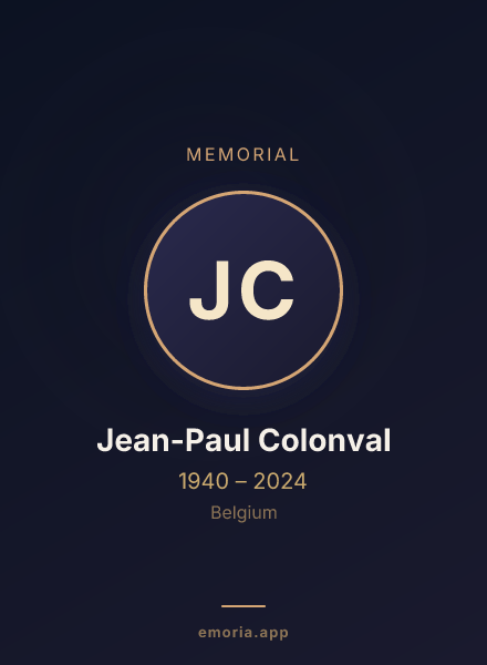 Memorial portrait of Jean-Paul Colonval