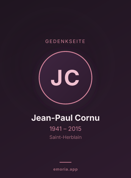 Gedenkportrait von Jean-Paul Cornu