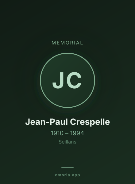 Memorial portrait of Jean-Paul Crespelle