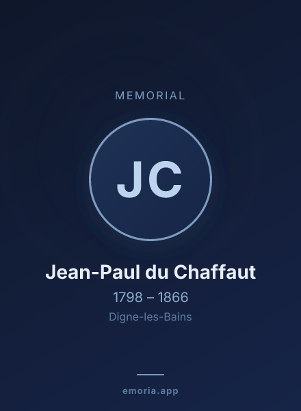 Memorial portrait of Jean-Paul du Chaffaut
