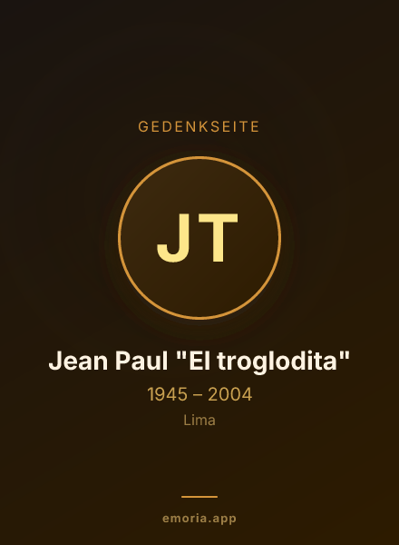 Gedenkportrait von Jean Paul "El troglodita"