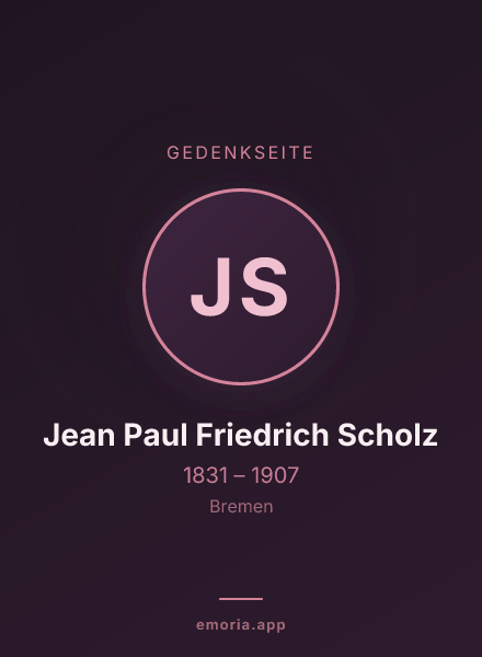 Gedenkportrait von Jean Paul Friedrich Scholz