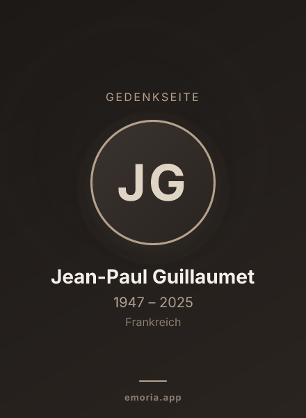 Gedenkportrait von Jean-Paul Guillaumet