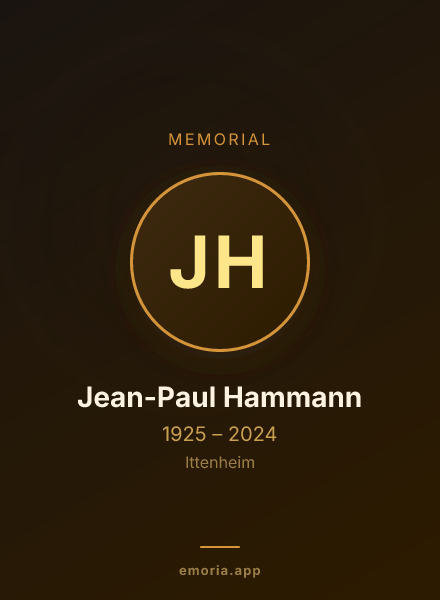 Memorial portrait of Jean-Paul Hammann