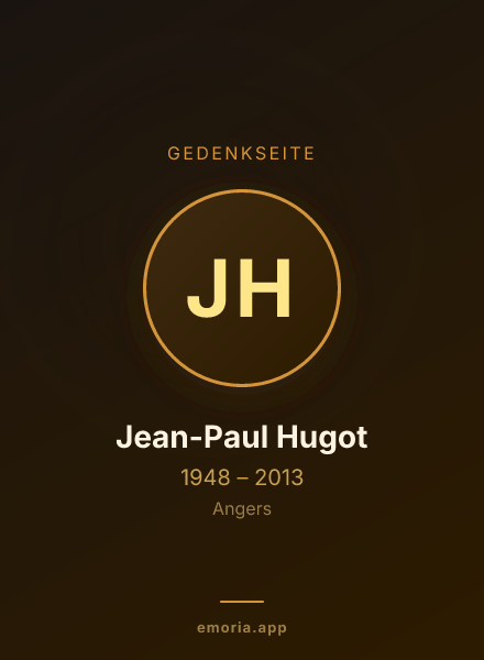Gedenkportrait von Jean-Paul Hugot